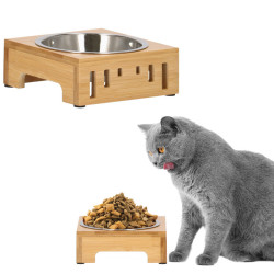 Nerezová miska so stojanom 14 cm pre psa / mačku