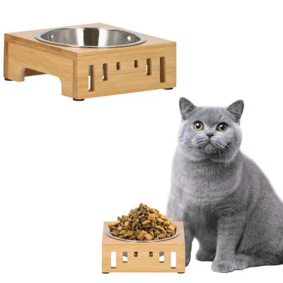 Nerezová miska so stojanom 14 cm pre psa / mačku