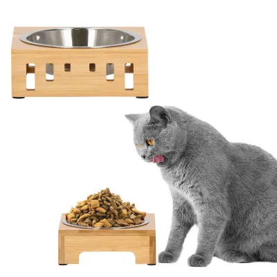 Nerezová miska so stojanom 14 cm pre psa / mačku