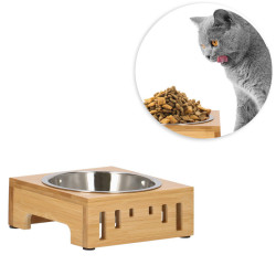 Nerezová miska so stojanom 14 cm pre psa / mačku