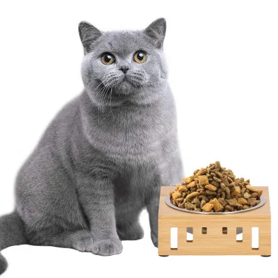 Nerezová miska so stojanom 14 cm pre psa / mačku