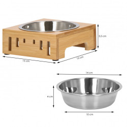 Nerezová miska so stojanom 14 cm pre psa / mačku
