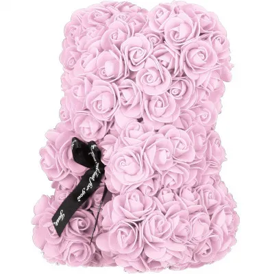 Medvedík z ruží 30 cm, ružový SPRINGOS ROSE BEAR
