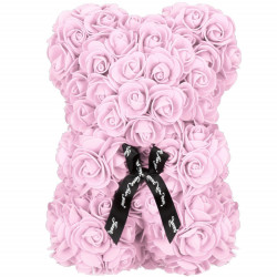 Medvedík z ruží 30 cm, ružový SPRINGOS ROSE BEAR