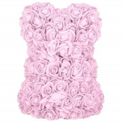 Medvedík z ruží 30 cm, ružový SPRINGOS ROSE BEAR
