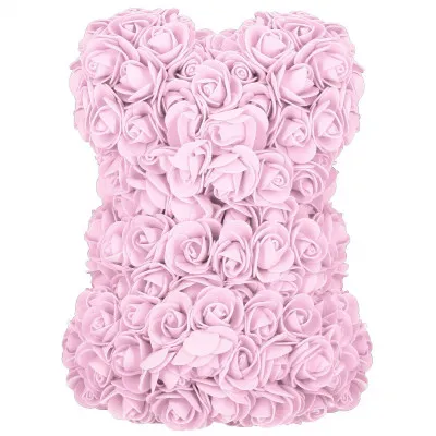 Medvedík z ruží 30 cm, ružový SPRINGOS ROSE BEAR