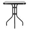 Záhradný stolík 60x60 cm SPRINGOS BISTRO čierny