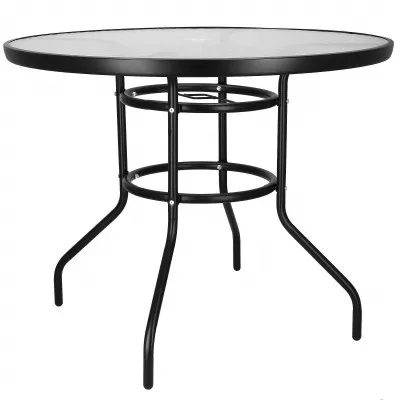 Záhradný stolík 90 cm SPRINGOS BISTRO čierny