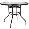 Záhradný stolík 90 cm SPRINGOS BISTRO čierny