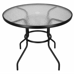 Záhradný stolík 90 cm SPRINGOS BISTRO čierny