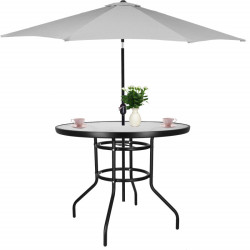 Záhradný stolík 90 cm SPRINGOS BISTRO čierny