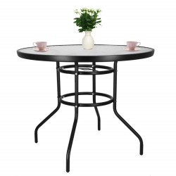 Záhradný stolík 90 cm SPRINGOS BISTRO čierny