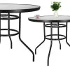 Záhradný stolík 90 cm SPRINGOS BISTRO čierny