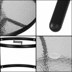 Záhradný stolík 90 cm SPRINGOS BISTRO čierny