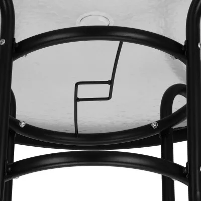 Záhradný stolík 90 cm SPRINGOS BISTRO čierny