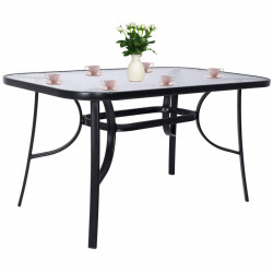 Záhradný stôl 120x70 cm SPRINGOS TOSCANA čierny
