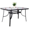 Záhradný stôl 120x70 cm SPRINGOS TOSCANA čierny
