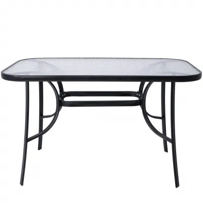 Záhradný stôl 120x70 cm SPRINGOS TOSCANA čierny