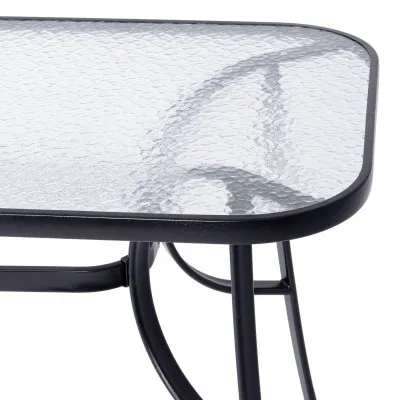 Záhradný stôl 120x70 cm SPRINGOS TOSCANA čierny