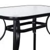 Záhradný stôl 120x70 cm SPRINGOS TOSCANA čierny