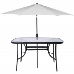 Záhradný stôl 120x70 cm SPRINGOS TOSCANA čierny