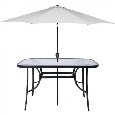 Záhradný stôl 120x70 cm SPRINGOS TOSCANA čierny