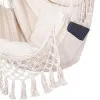 Závesné hojdacie kreslo 130x100 cm, krémové SPRINGOS BORGO III