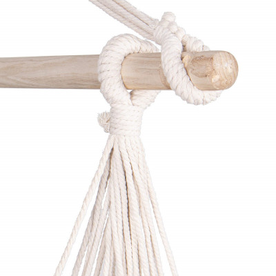 Závesné hojdacie kreslo 130x100 cm, krémové SPRINGOS BORGO III