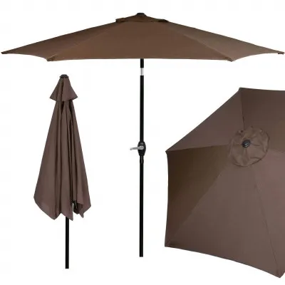 Záhradný slnečník 250 cm, hnedý SPRINGOS SUNNY GU0023