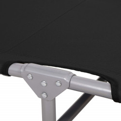 Záhradné polohovacie lehátko SPRINGOS POOL čierne