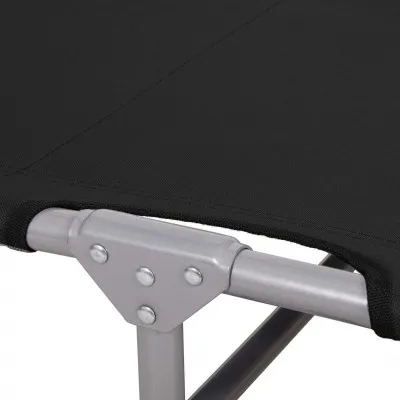 Záhradné polohovacie lehátko SPRINGOS POOL čierne