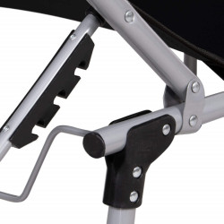 Záhradné polohovacie lehátko SPRINGOS POOL čierne