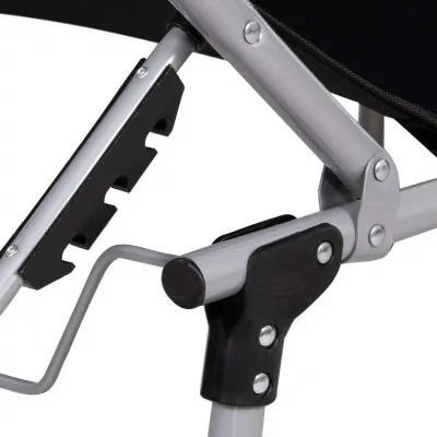 Záhradné polohovacie lehátko SPRINGOS POOL čierne