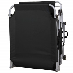 Záhradné polohovacie lehátko SPRINGOS POOL čierne