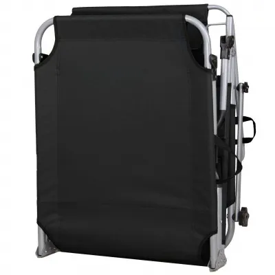 Záhradné polohovacie lehátko SPRINGOS POOL čierne