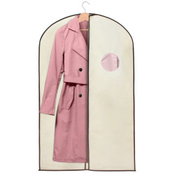 Obal na odevy s priezorom 130x60 cm, krémový SPRINGOS HA3079