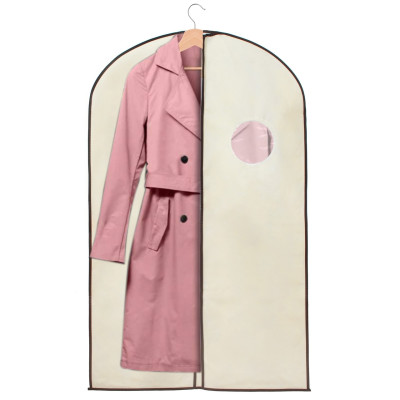 Obal na odevy s priezorom 130x60 cm, krémový SPRINGOS HA3079