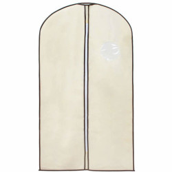 Obal na odevy s priezorom 130x60 cm, krémový SPRINGOS HA3079
