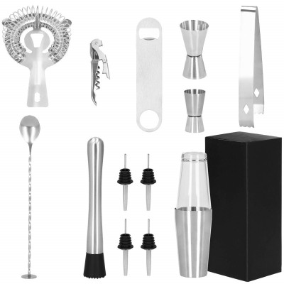 Barmanská sada 14 dielov, nerezová SPRINGOS TERMINI