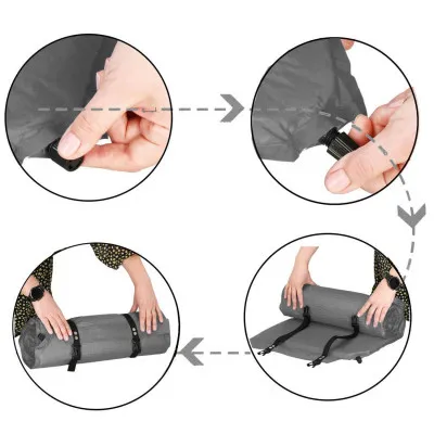 Samonafukovacia karimatka s vankúšom 186x53x2, 5 cm, šedá SPRINGOS ROVER