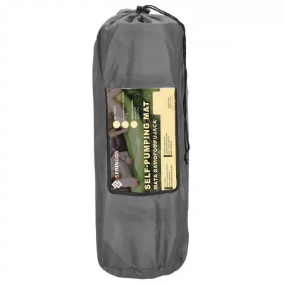 Samonafukovacia karimatka s vankúšom 186x53x2, 5 cm, šedá SPRINGOS ROVER