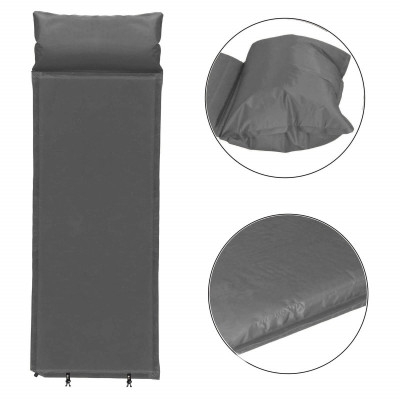 Samonafukovacia karimatka s vankúšom 186x53x2, 5 cm, šedá SPRINGOS ROVER