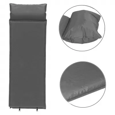 Samonafukovacia karimatka s vankúšom 186x53x2, 5 cm, šedá SPRINGOS ROVER