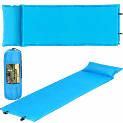 Samonafukovacia karimatka s vankúšom 186x53x2, 5 cm, modrá SPRINGOS ROVER