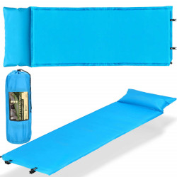 Samonafukovacia karimatka s vankúšom 186x53x2, 5 cm, modrá SPRINGOS ROVER