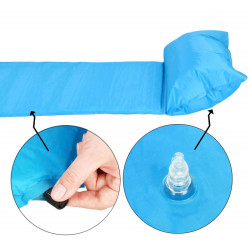 Samonafukovacia karimatka s vankúšom 186x53x2, 5 cm, modrá SPRINGOS ROVER