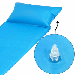 Samonafukovacia karimatka s vankúšom 186x53x2, 5 cm, modrá SPRINGOS ROVER