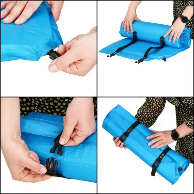 Samonafukovacia karimatka s vankúšom 186x53x2, 5 cm, modrá SPRINGOS ROVER