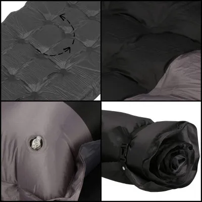 Samonafukovacia karimatka s vankúšom 188x66x5 cm, šedá SPRINGOS VOYAGER