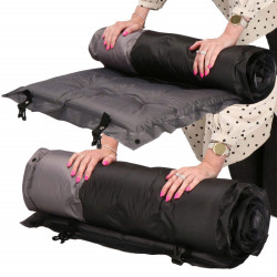 Samonafukovacia karimatka s vankúšom 188x66x5 cm, šedá SPRINGOS VOYAGER